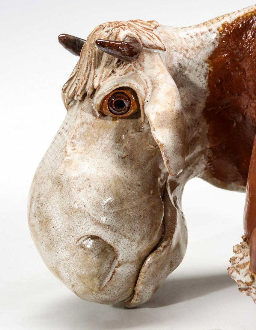 A TODD WARNER STONEWARE BELL SCULPTURE, PLUS ANOTHER (1 of 14)