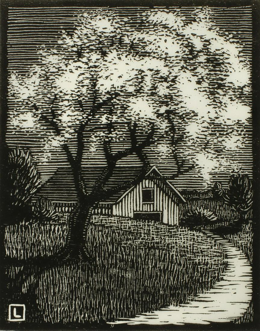 HERSCHEL C LOGAN (1901-1987) PENCIL SIGNED WOODCUT (1 of 10)