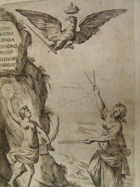 Senesio. II VERO MANEGGIO DISPADA.: Senesio, D'Alessavdro. II VERO MANEGGIO DI SPADA. Bologna 1660. Pub. Perl'Herede Di Vittorio. Quarto. Full leather with minor damage to bottom of spine. 70pp plus letter. 14 original plates.