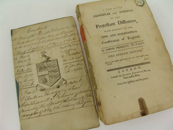 Priestley. FOUR ORIGINAL PRIESTLEY TRACTS BOUND TOGETHE