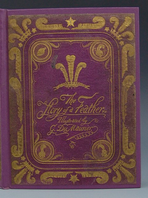 Jerrold. THE STORY OF A FEATHER.: Jerrold, Douglas. THE STORY OF A FEATHER. London 1867. Bradbury, Evans & Co. 259pp. Octavo. Rebound, new endpapers. Illustrated by G. DuMaurier. Gilt edges.