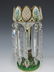 341: PAIR ENAMELED BOHEMIAN GLASS MANTLE LUSTRES - 2
