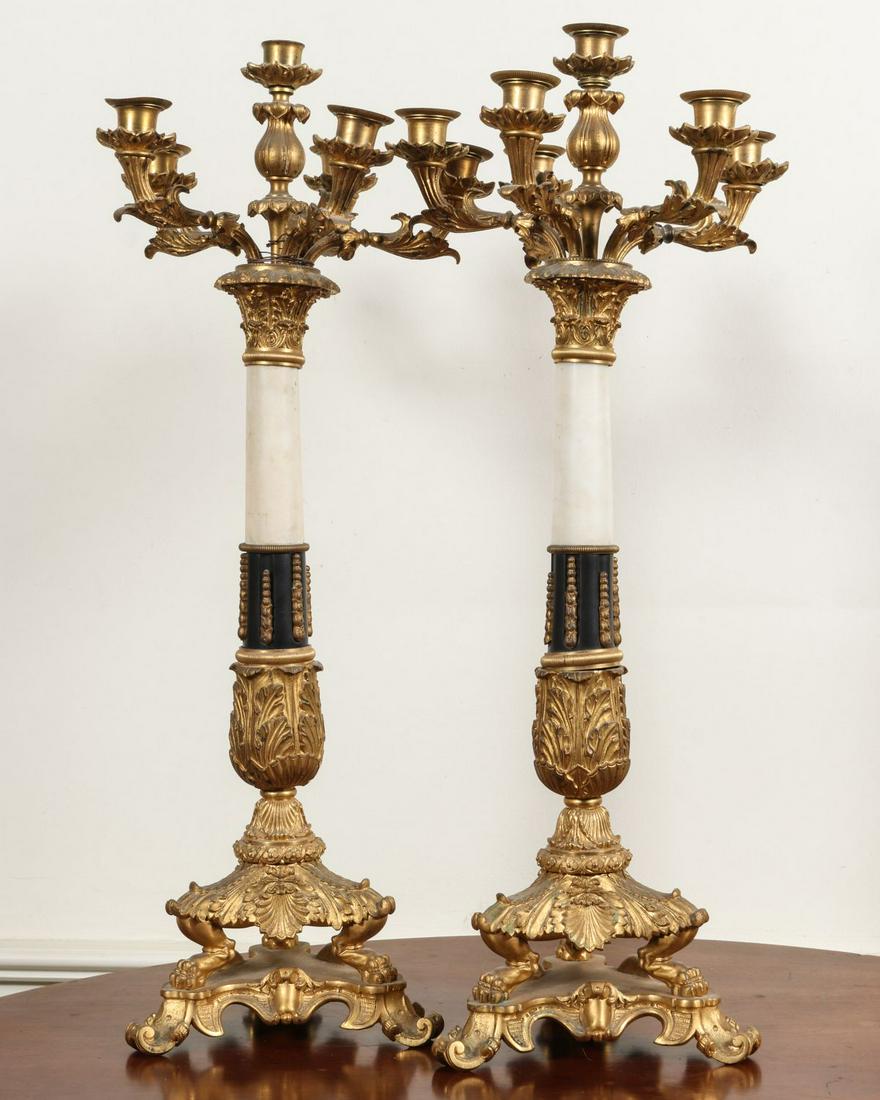 A PAIR LOUIS PHILLIPE 19TH C. FRENCH CANDELABRUM (1 of 11)