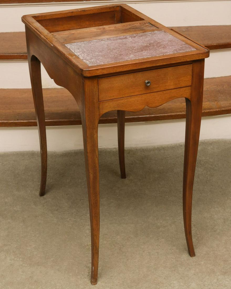 A FRENCH FRUITWOOD TAPERED LEG STAND WITH PLANTER (1 of 10)