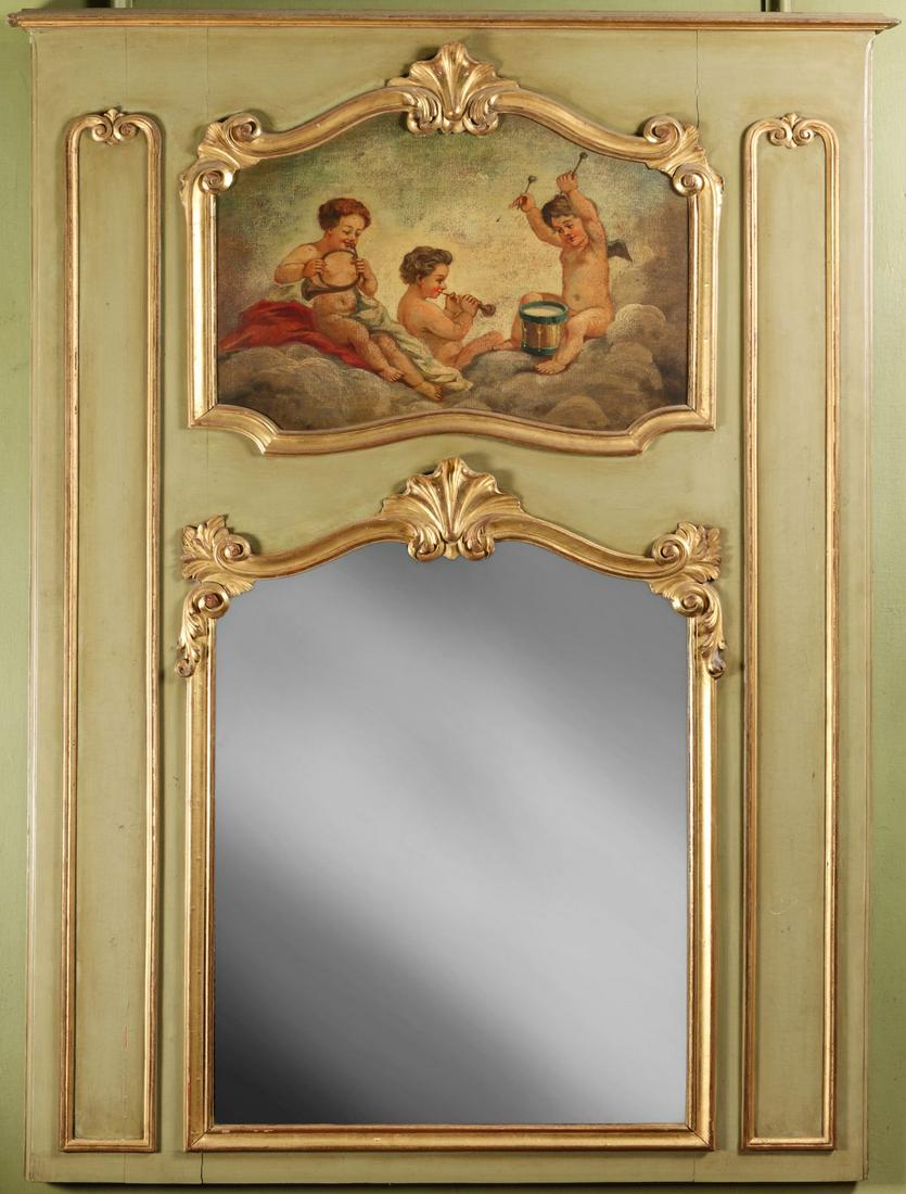 A 19TH C. FRENCH TRUMEAU MIRROR FROM A PANELED ROOM (1 of 11)