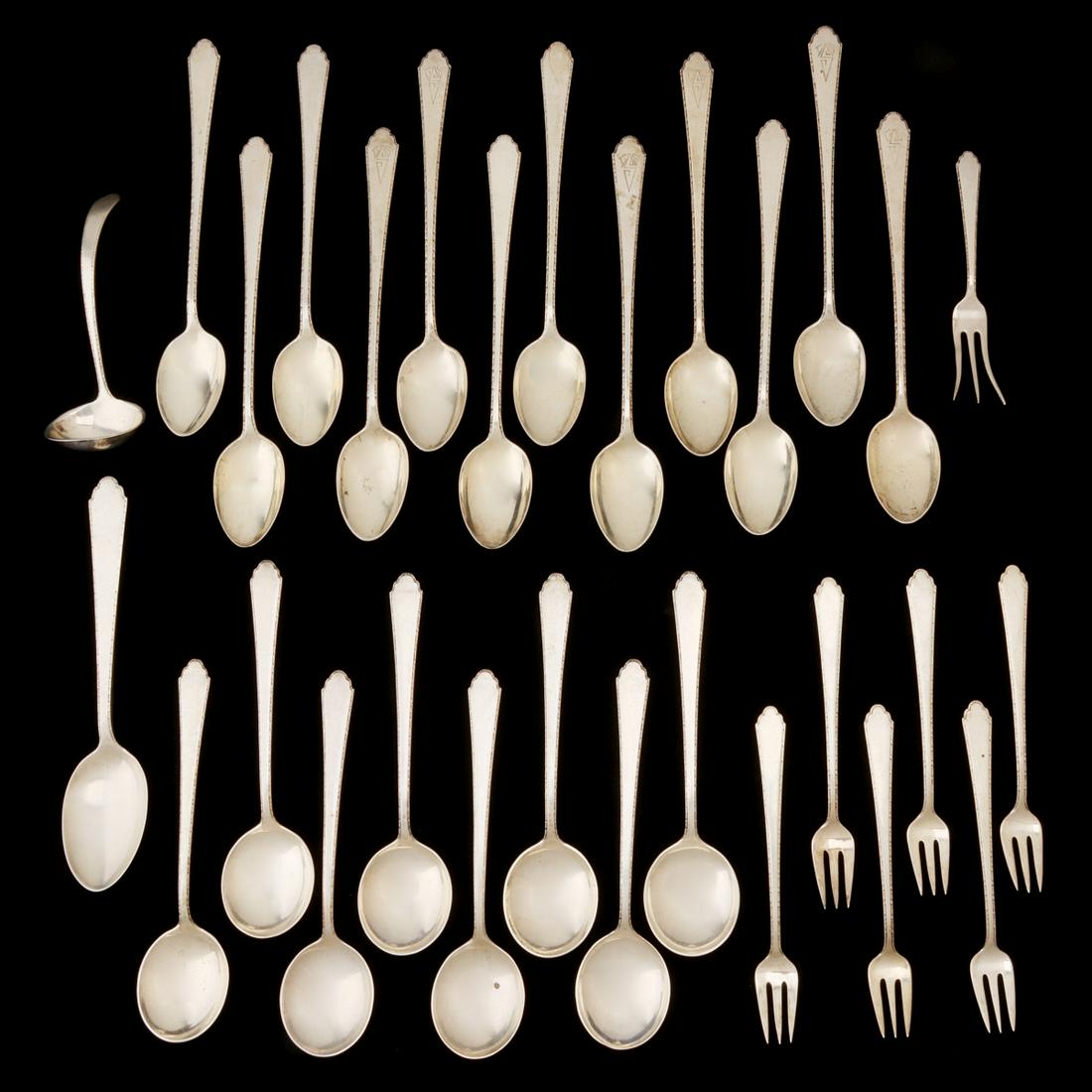 FIFTY PCS. OF STERLING SILVER FLATWARE INCL. LUNT (1 of 15)