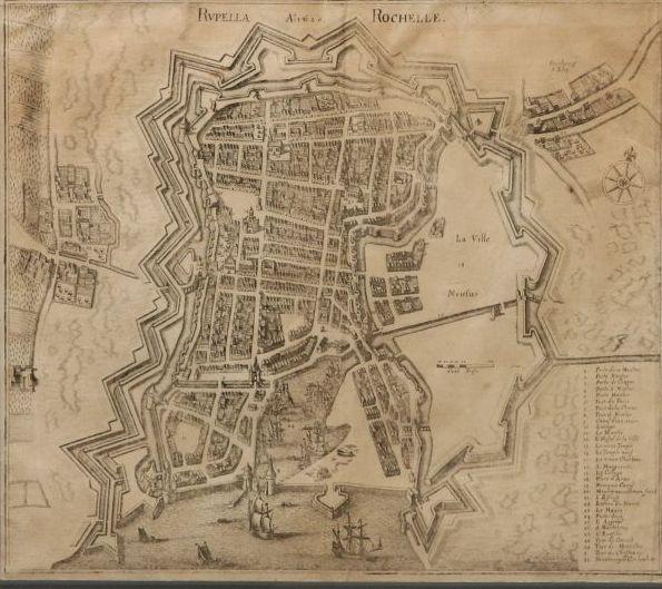 FRAMED PRINTS, PHOTOS AND 1657 MAP OF ROCHELLE (1 of 15)