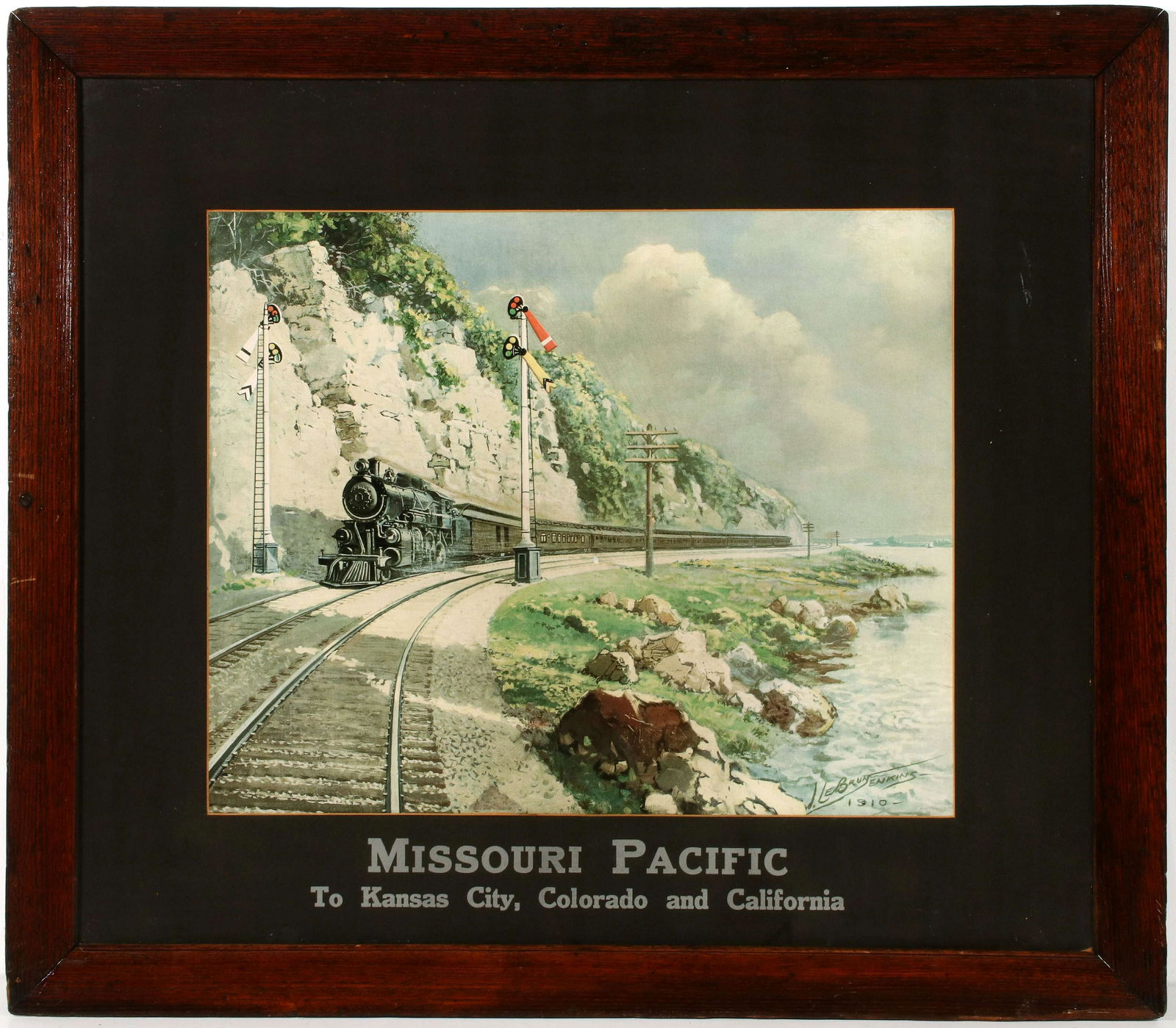A RARE MISSOURI PACIFIC RR CHROMOLITHOGRAPH CIRCA 1915 (1 of 10)