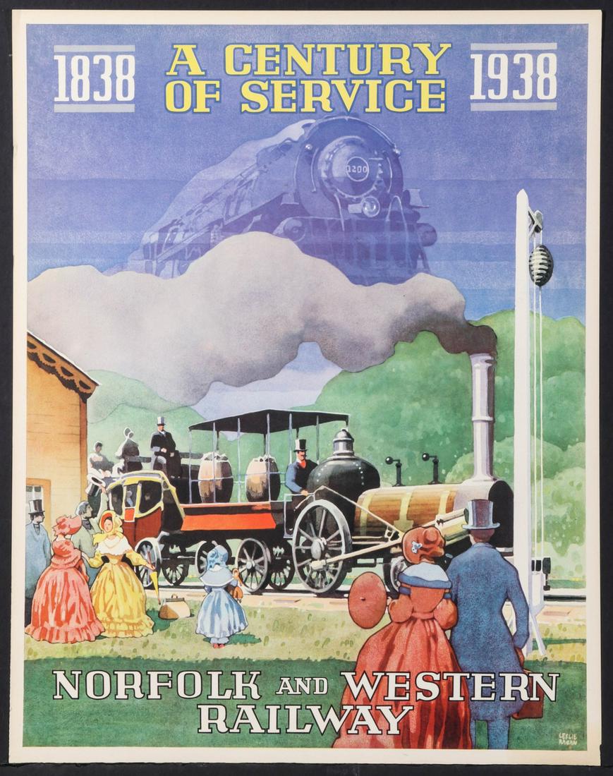 A NORFOLK & WESTERN ADVERTISING POSTER AFTER RAGAN (1 of 10)
