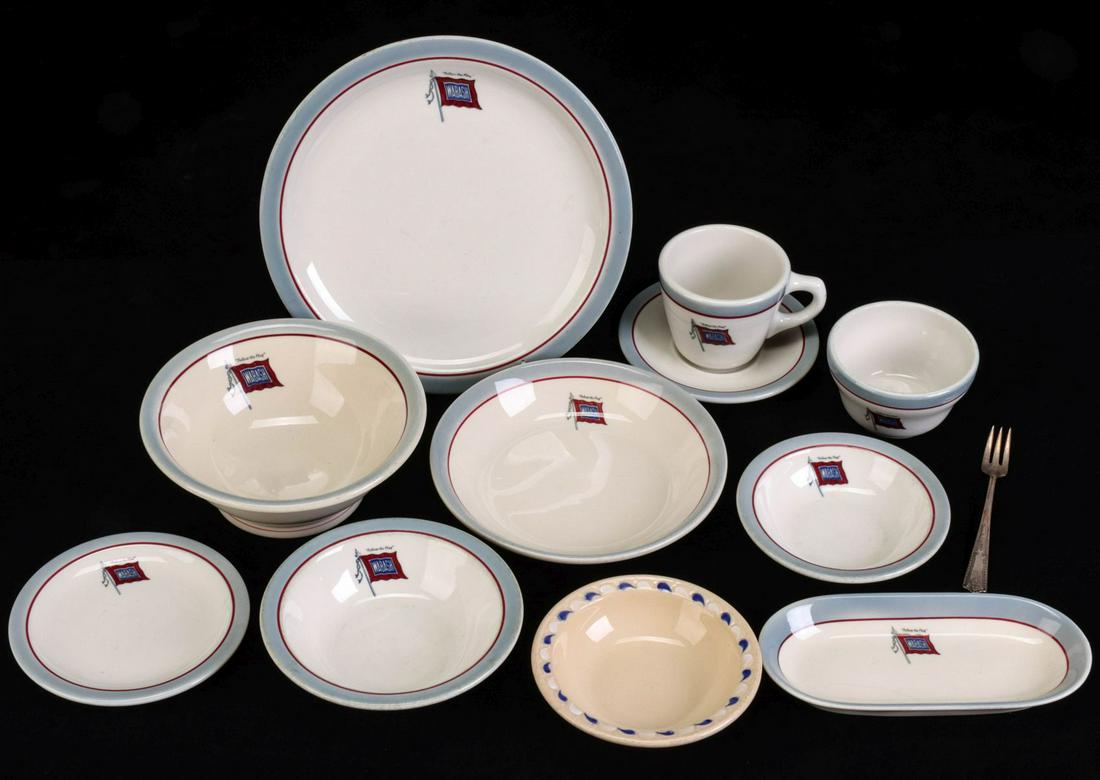 A COLLECTION OF WABASH 'BANNER' PATTERN RAILROAD CHINA (1 of 20)