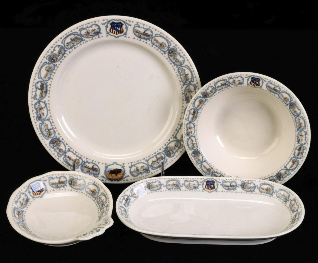 UNION PACIFIC 'HISTORICAL' PATTERN RAILROAD CHINA (1 of 10)