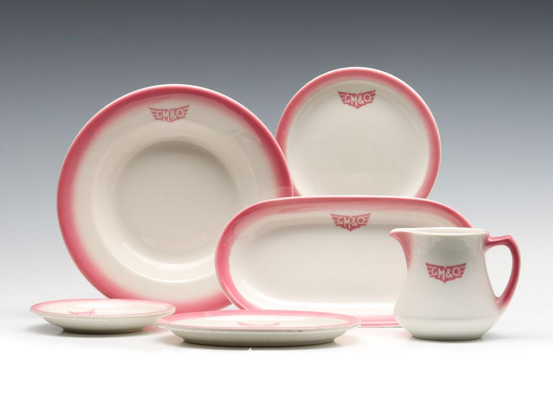 A COLLECTION OF G.M.&O. 'ROSE' PATTERN RAILROAD CHINA (1 of 20)