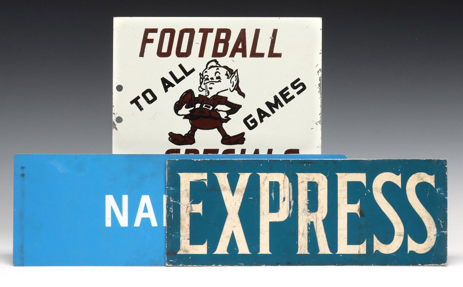 PAINTED METAL SIGNS FROM THE GOLDEN AGE OF RAIL TRAVEL (1 of 19)