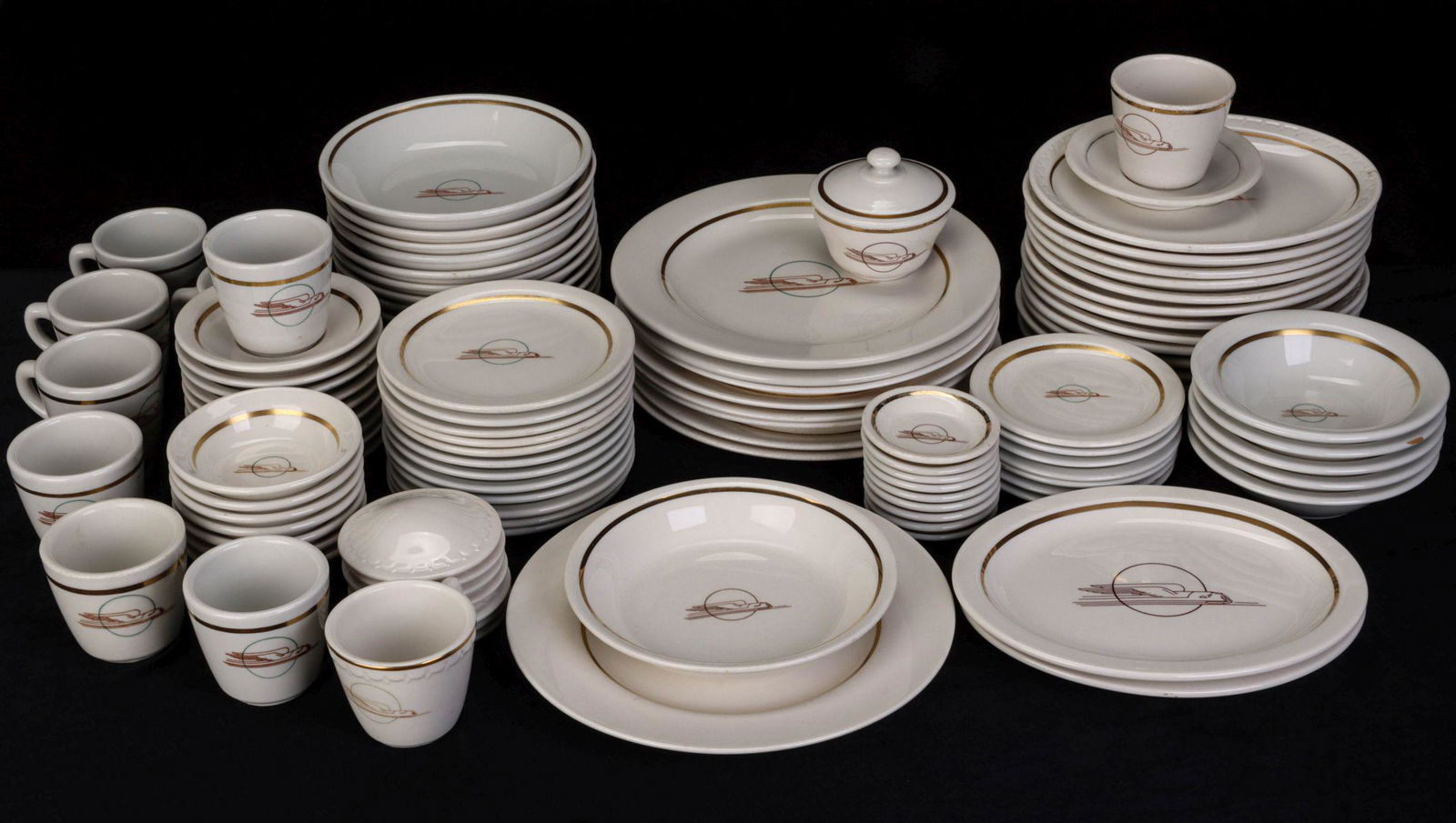 A 96-PC. SET OF U.P.R.R. 'WINGED STREAMLINER' CHINA (1 of 10)