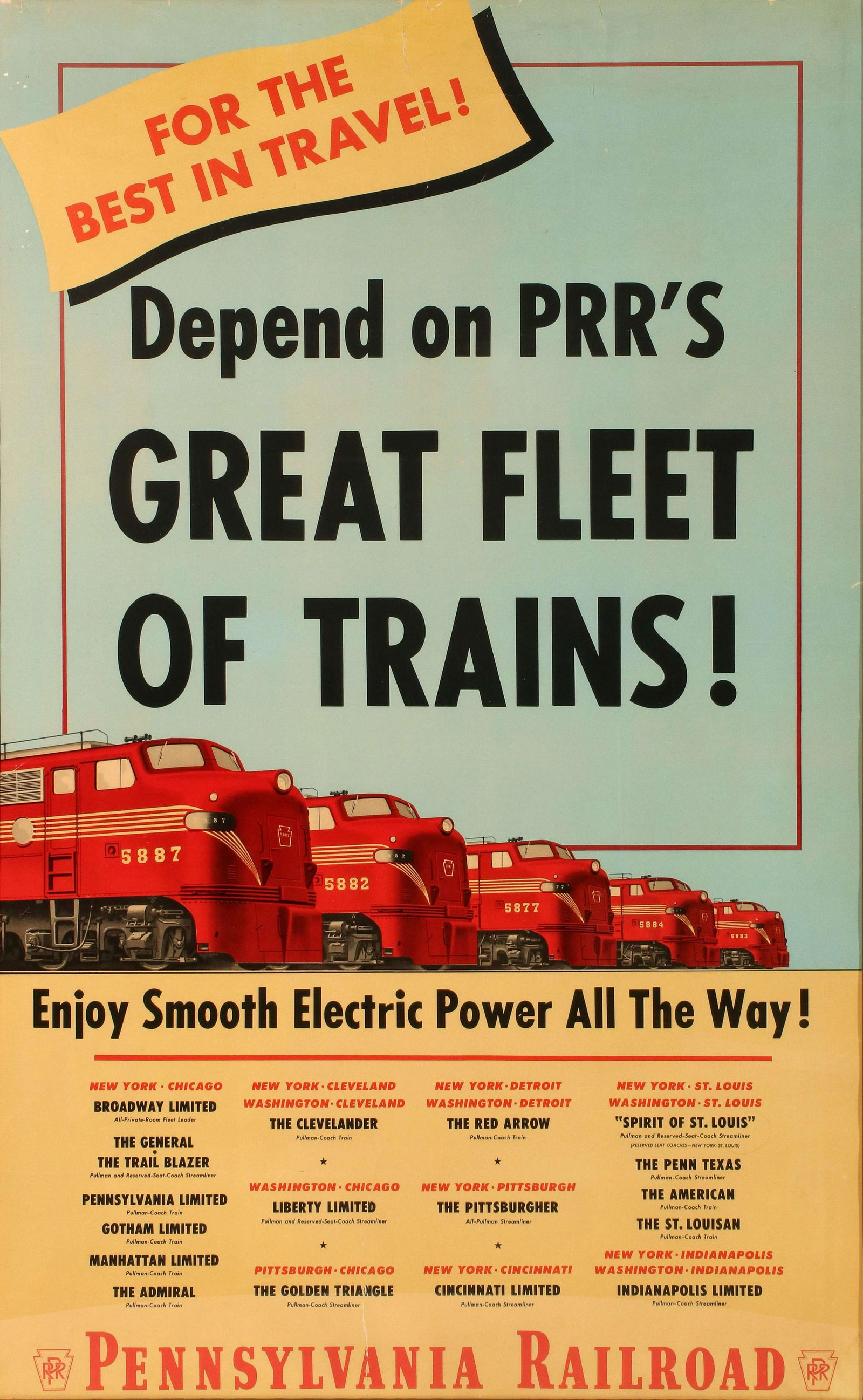 A LARGE PRR POSTER PROMOTING STREAMLINER TRAVEL (1 of 12)