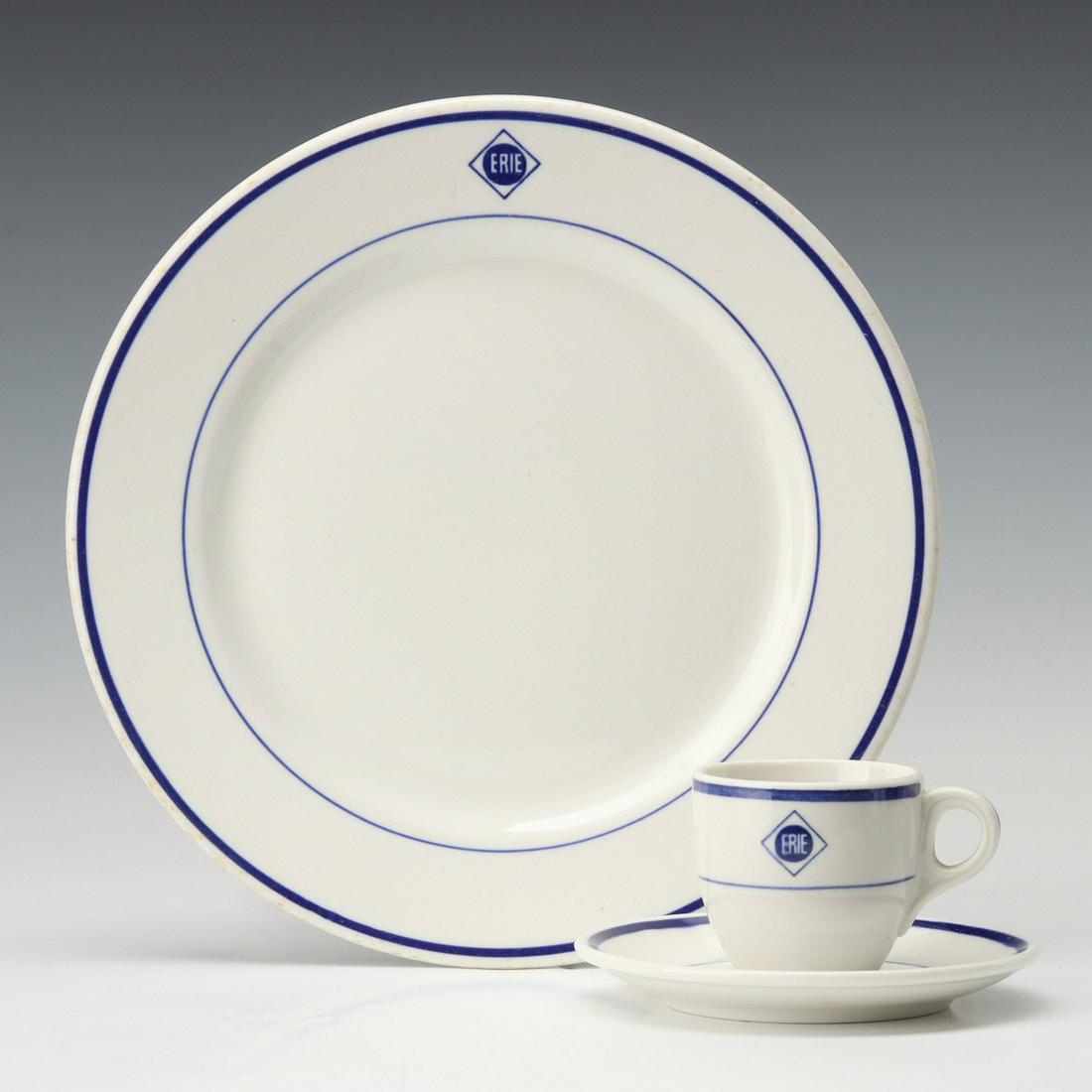 ERIE RAILROAD 'STARRUCCA' PATTERN DEMITASSE AND PLATE (1 of 15)