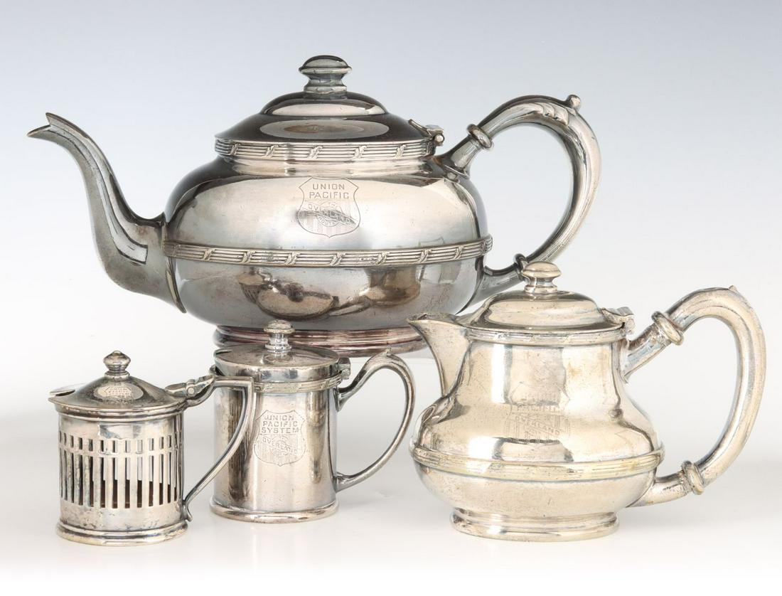UNION PACIFIC 'OVERLAND ROUTE' SILVER HOLLOWWARE (1 of 18)