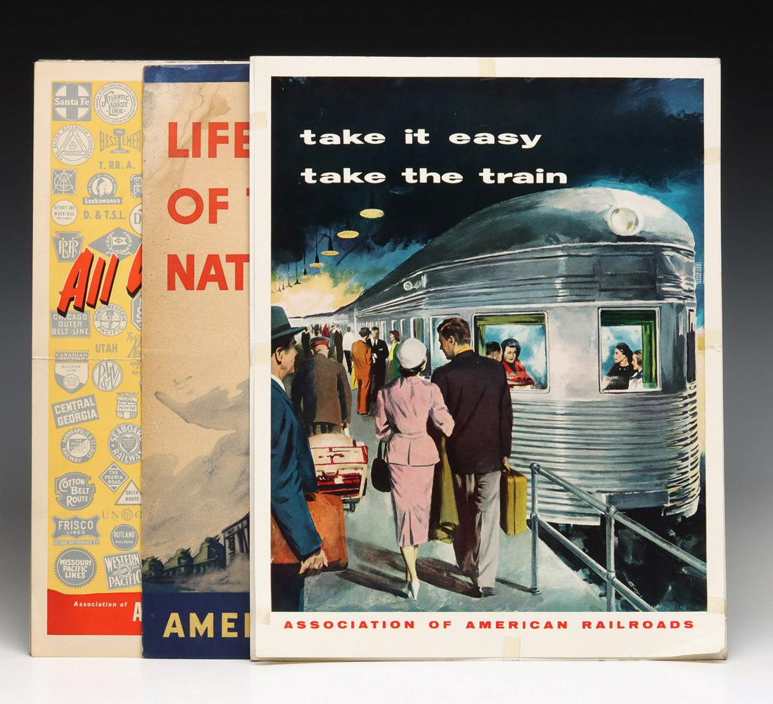 THREE PLACARDS PROMOTING RAIL TRAVEL (1 of 17)