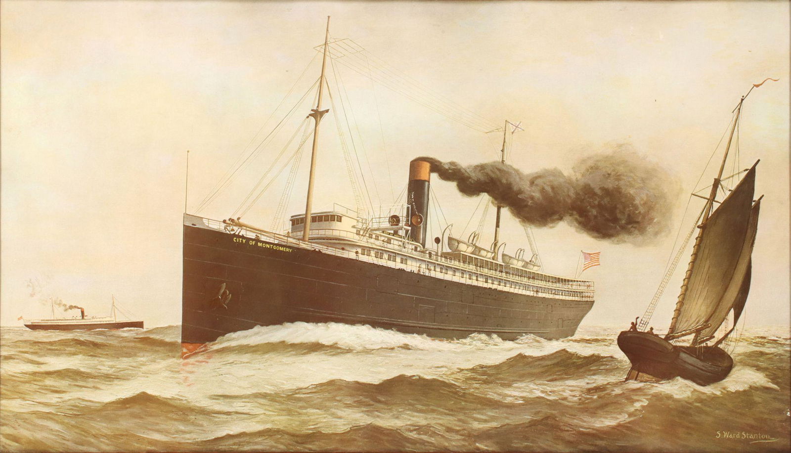 EARLY 20TH CENTURY STEAMSHIP ADVERTISING PRINTS (1 of 20)