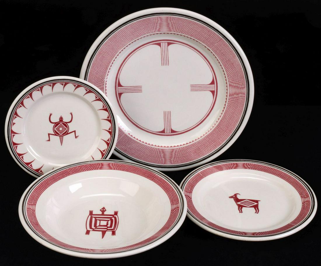 A.T.&S.F. SANTA FE MIMBRENO RAILROAD CHINA (1 of 20)