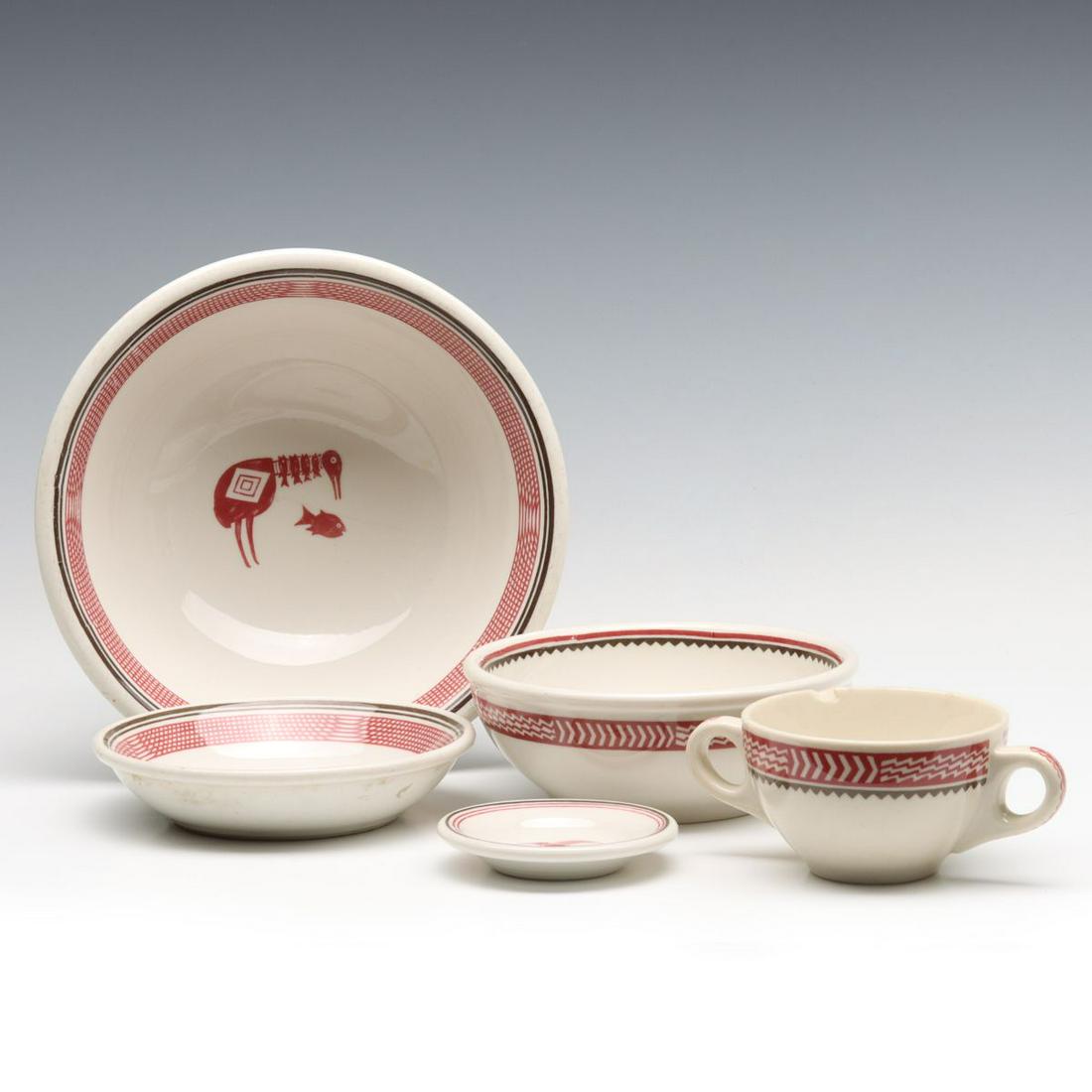 A COLLECTION OF A.T.&S.F. SANTA FE 'MIMBRENO' RR CHINA (1 of 18)