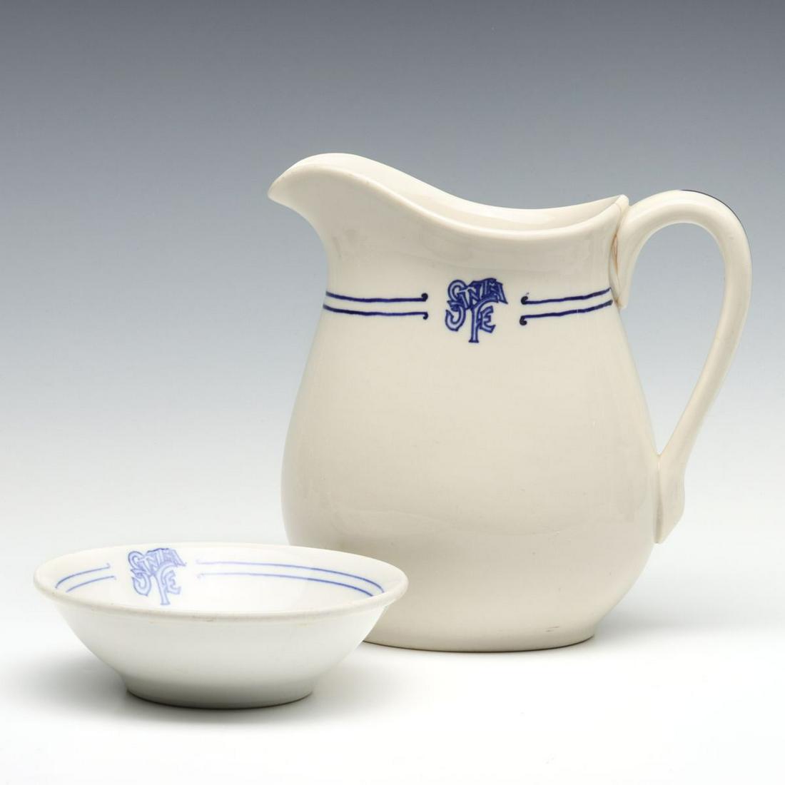 A.T.&S.F. SANTA FE BLEEDING BLUE RAILROAD CHINA (1 of 20)