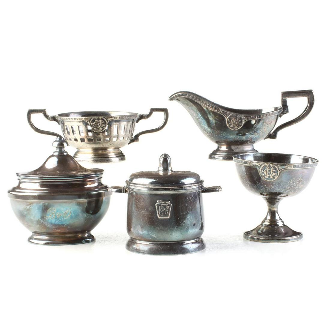 A COLLECTION OF RAILROAD DINING CAR SILVER (1 of 17)