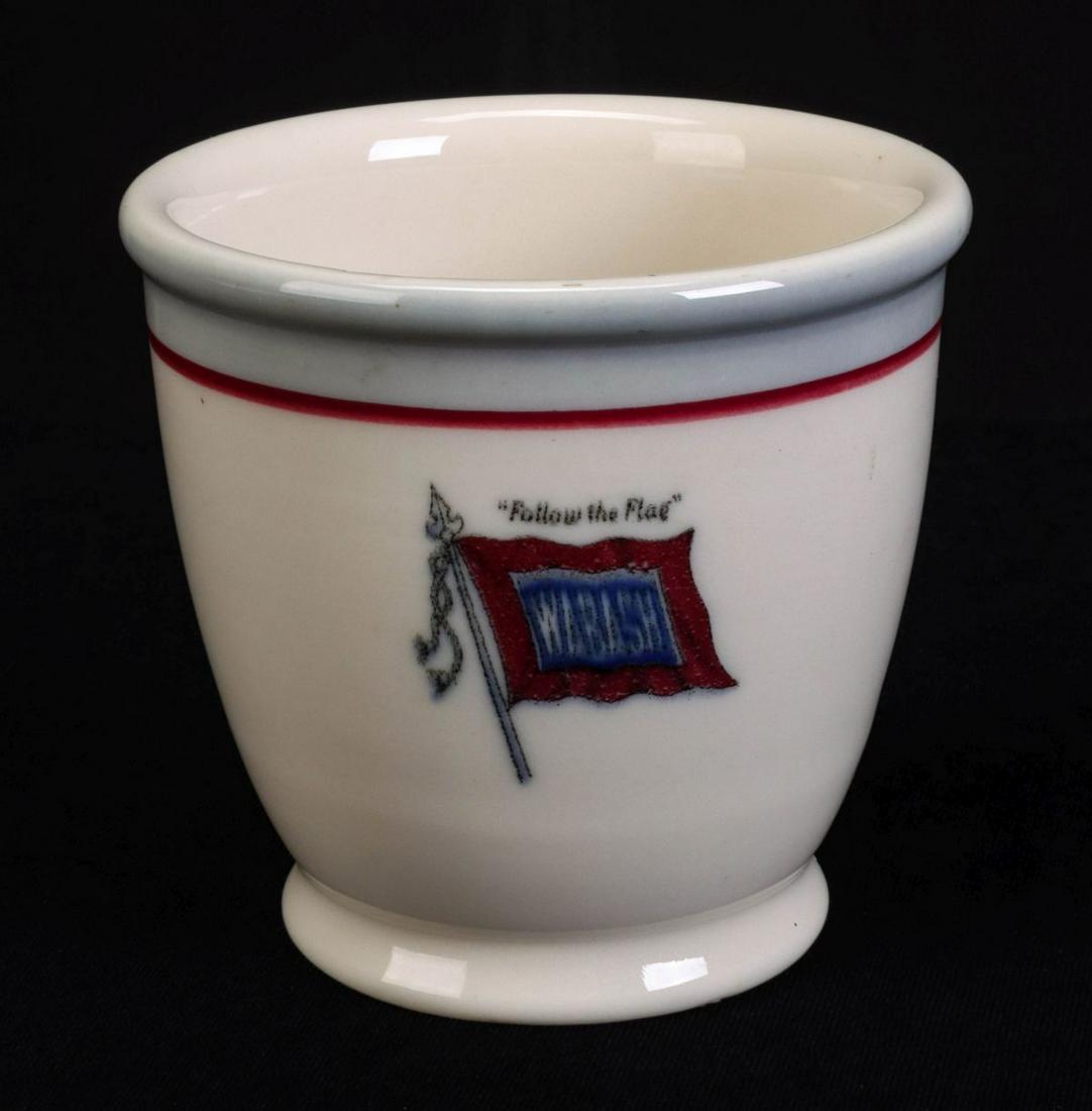 A WABASH RAILROAD 'BANNER' PATTERN DOUBLE EGG CUP (1 of 7)
