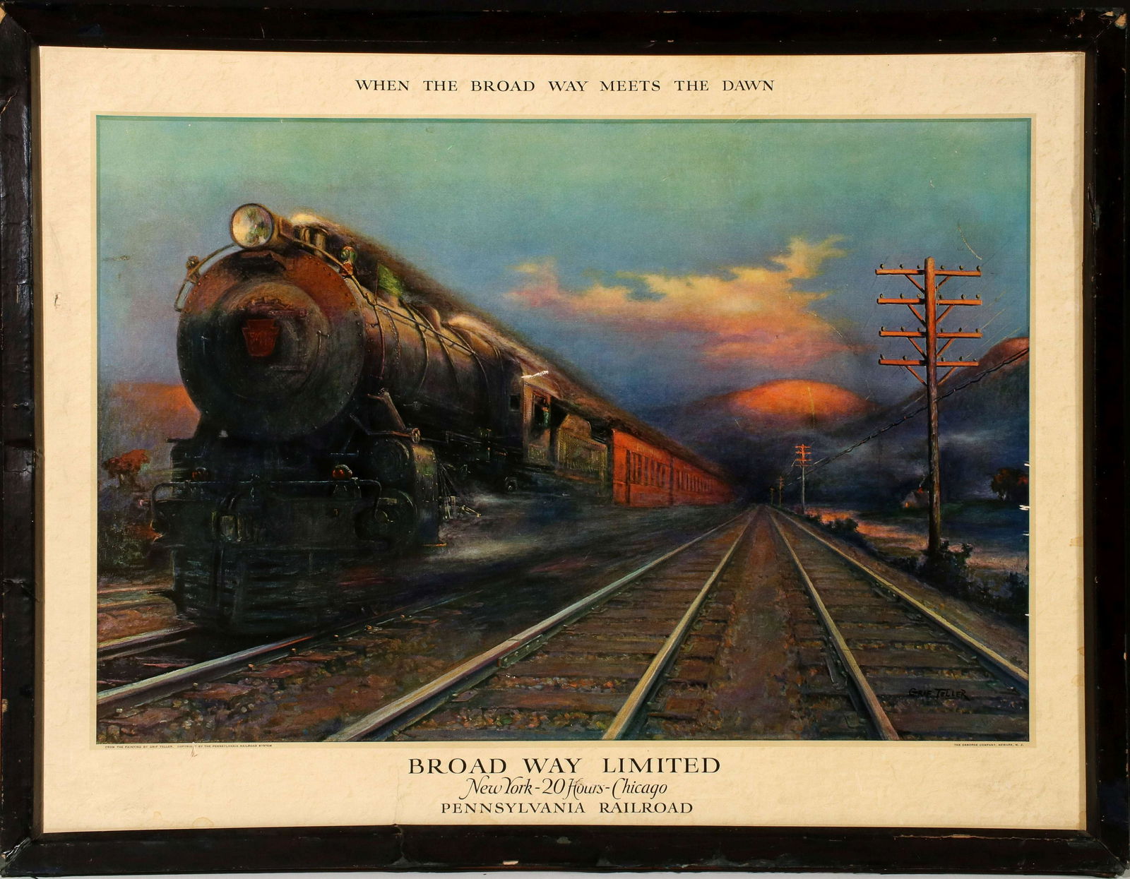 A PENNSYLVANIA RR ADVERTISING POSTER AFTER GRIF TELLER (1 of 11)