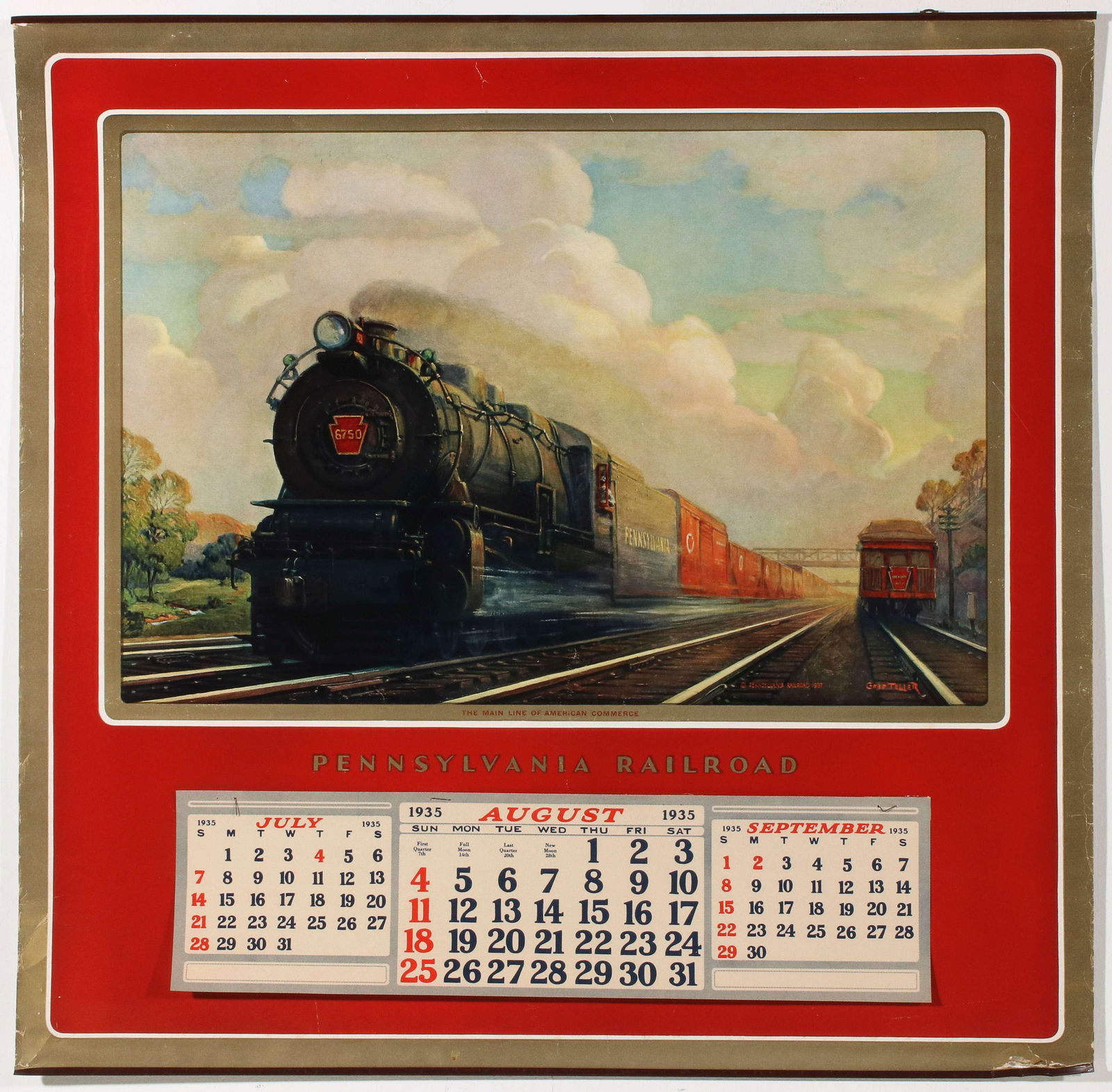 A COLLECTION OF PENNSYLVANIA RR ADVERTISING CALENDARS (1 of 18)