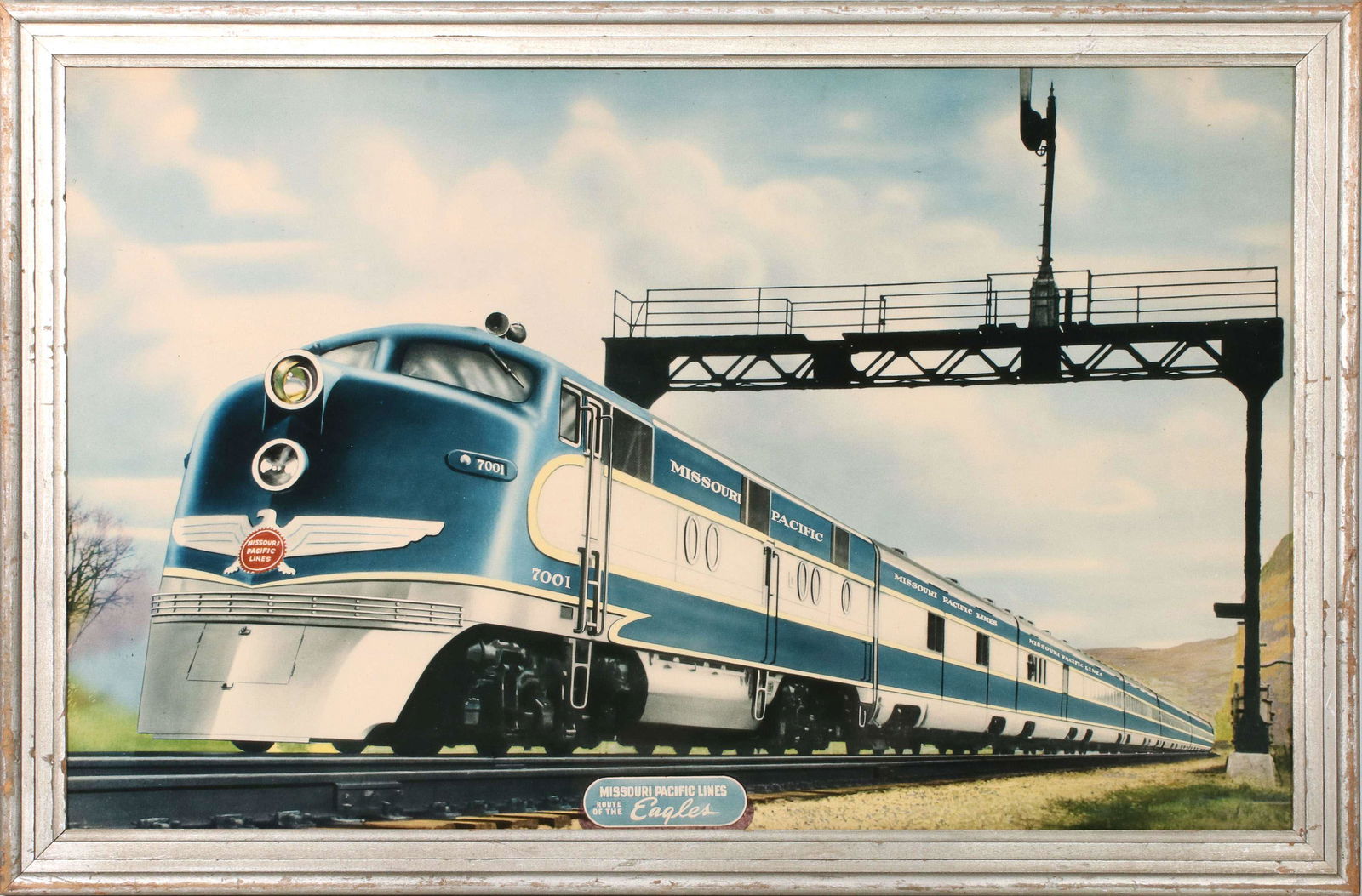 A MISSOURI PACIFIC RAILROAD ADVERTISING PRINT C. 1940 (1 of 8)