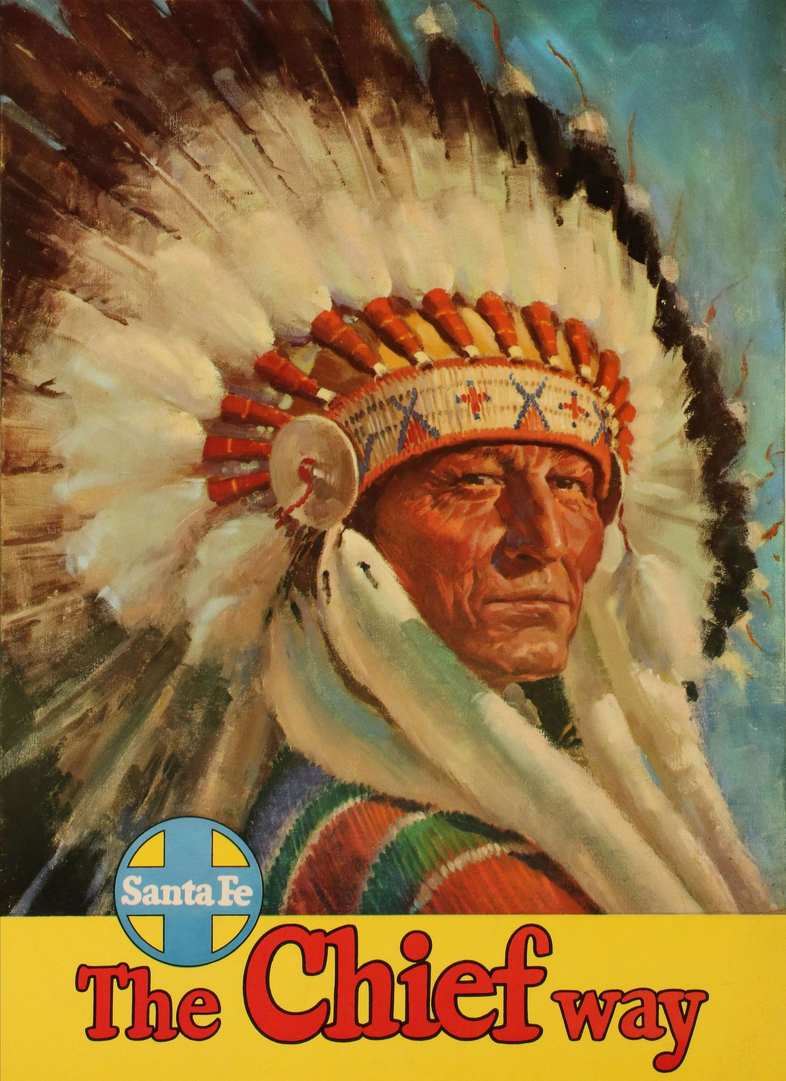 AN A.T.&S.F. RAILROAD ADVERTISING POSTER (1 of 11)