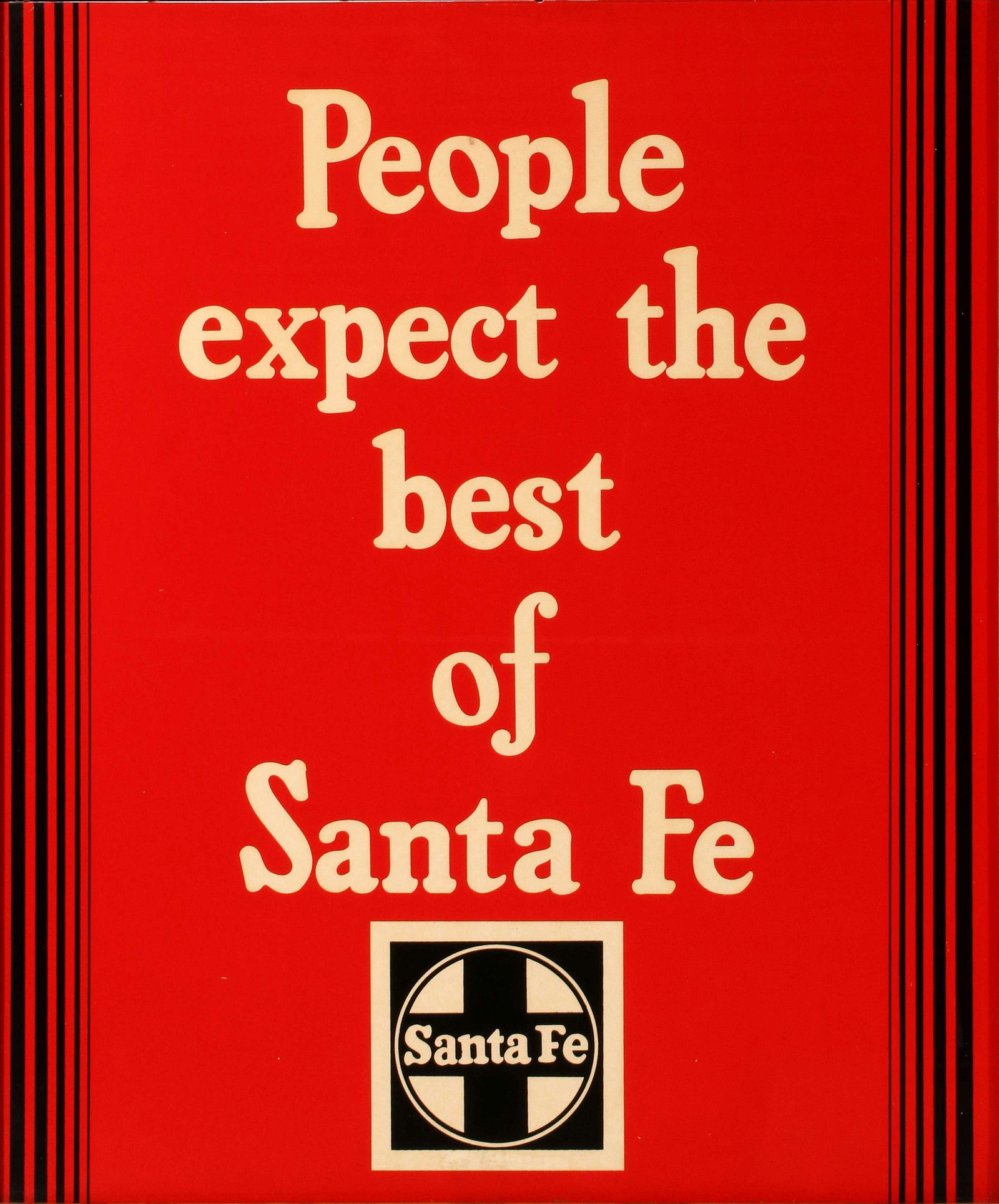 A SANTA FE RAILROAD ADVERTISING POSTER (1 of 11)