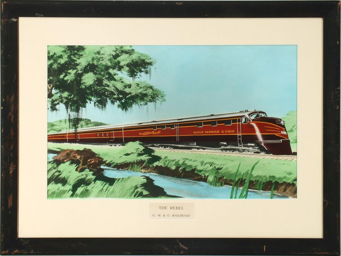 A G.M.&O. RAILROAD STREAMLINER ADVERTISING PRINT (1 of 9)