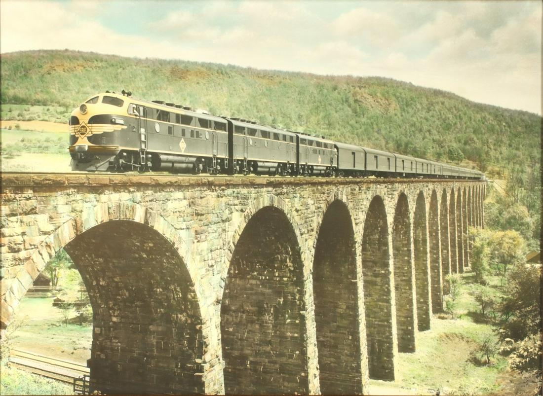 AN ERIE RAILROAD ADVERTISING PRINT WITH STREAMLINER (1 of 12)