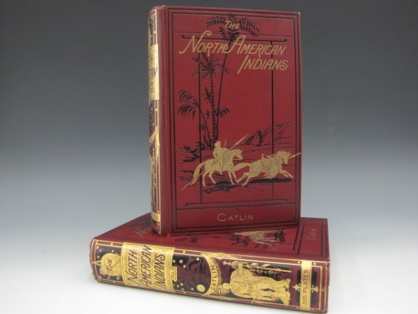 TWO VOLS. GEORGE CATLIN NORTH AMERICAN INDIANS: Both volumes 1926, subtitled "Being Letters and Notes on Their Manners, Customs, and Conditions, Written During Eight Years' Travel Amongst the Wildest Tribes of Indians in North America, 1832-1839."
