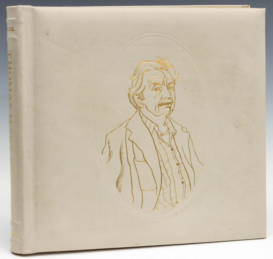 SIGNED, NUMBERED EDITION THOMAS HART BENTON BY BAIGELL: The special edition with gold embossed leather boards and marbled endpapers is limited to three hundred fifty copies of which this is number 239 and signed by Thomas Hart Benton. Measures 12 x 13.5 in