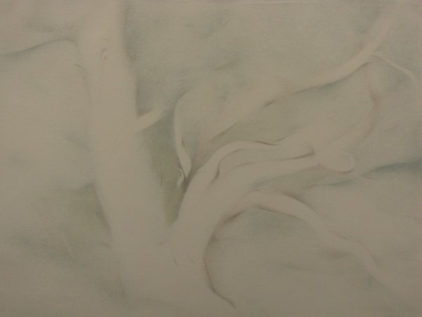 EARL W. STROH (1924 - 2005) PENCIL SIGNED LITHOGRAPH: An abstract rendering of trees printed on cream wove paper edition 1/30, pencil signed lower right, measures 32 inches high x 38-1/2 inches wide; sheet size: 21-1/4 inches high x 28-3/3 inches wide
