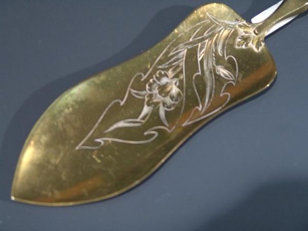FANCY VICTORIAN SILVER HANDLED UTENSIL - 2