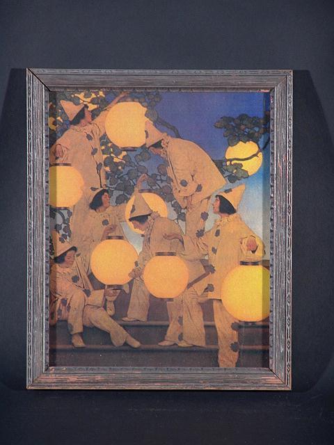 MAXFIELD PARRISH THE LANTERN BEARERS REPRODUCTION: MAXFIELD PARRISH THE LANTERN BEARERS REPRODUCTION BOOK PLATE FROM 1910 9 X 8