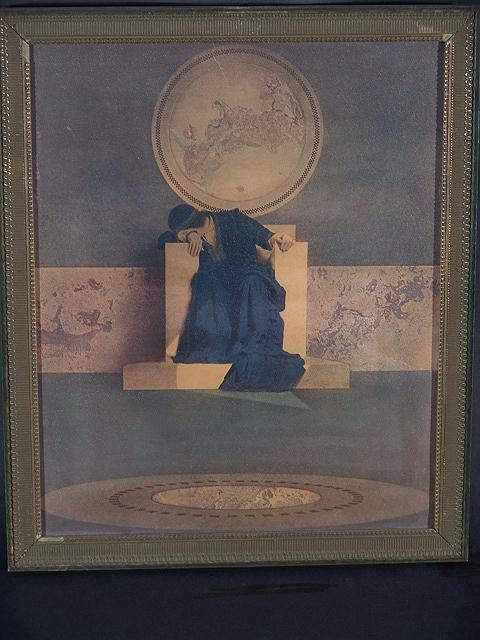 MAXFIELD PARRISH KING OF THE BLACK ISLES ORIGINAL: MAXFIELD PARRISH KING OF THE BLACK ISLES ORIGINAL PRINT no glass, tight top tear, 11 x 8.75