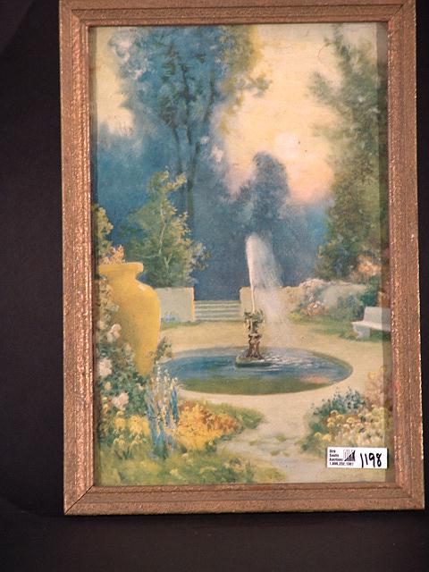 R. ATKINSON FOX PRINT TITLED GARDEN OF ROMANCE 12