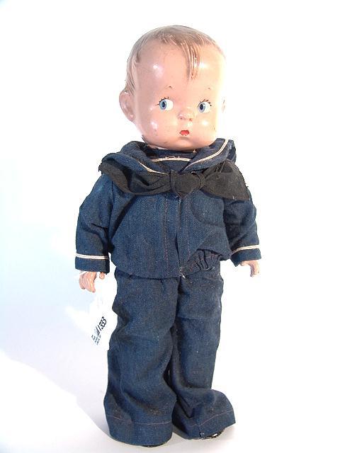 1940'S EFFANBEE SKIPPY DOLL IN SAILOR SUIT: 1940'S EFFANBEE SKIPPY DOLL IN SAILOR SUIT