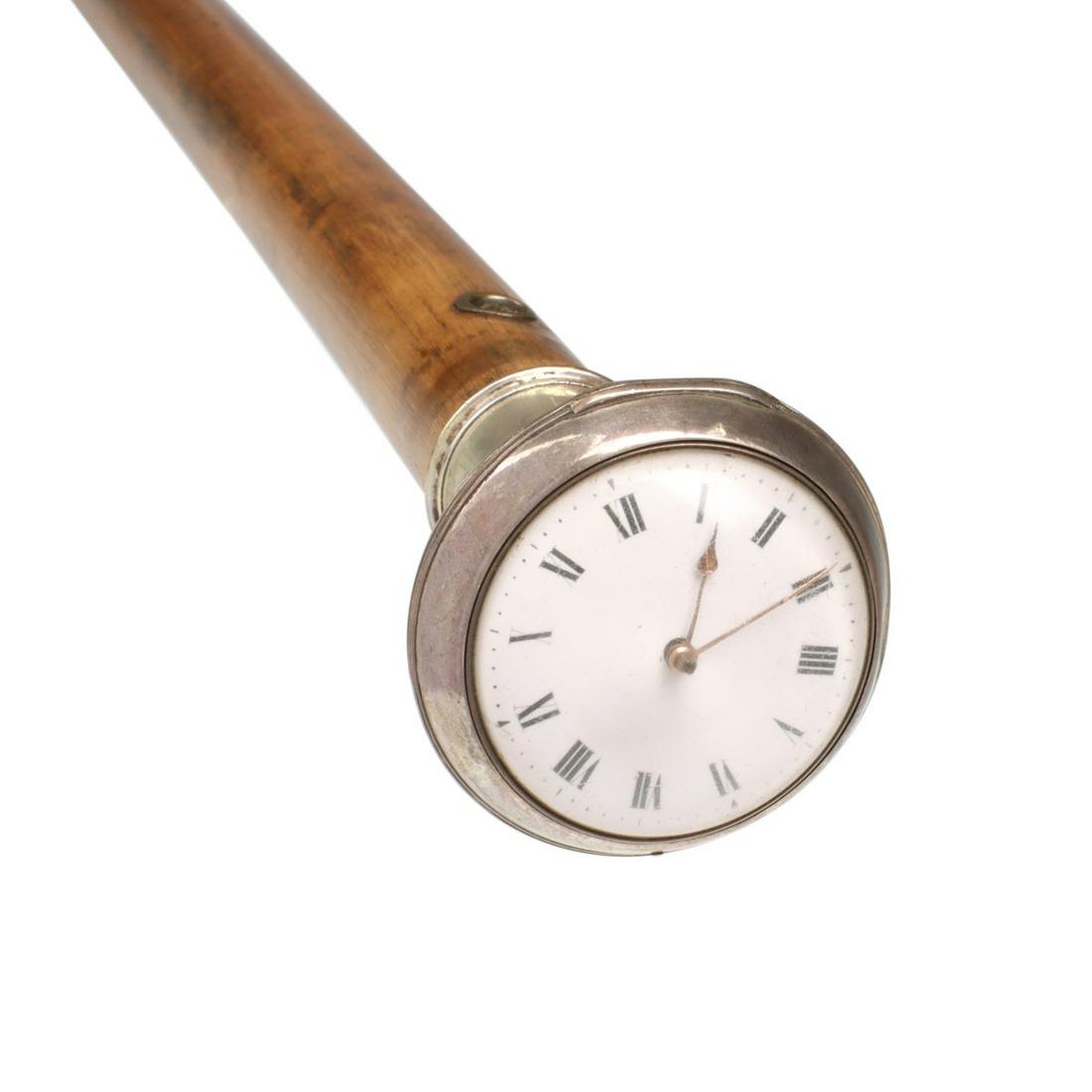 A WALKING STICK WITH 1795 PAIR CASED FUSEE WATCH (1 of 20)