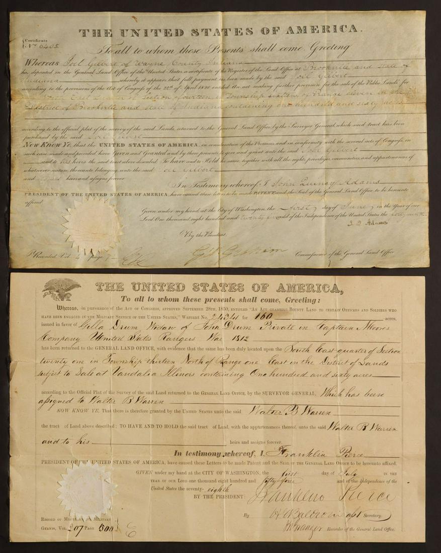 LAND GRANTS FROM ADAMS AND PIERCE ADMINISTRATIONS (1 of 14)