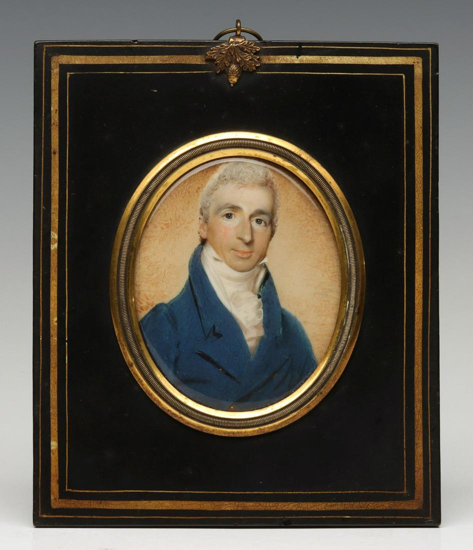 FINE 19TH C. MINIATURE PORTRAIT OF A GENTLEMAN (1 of 12)