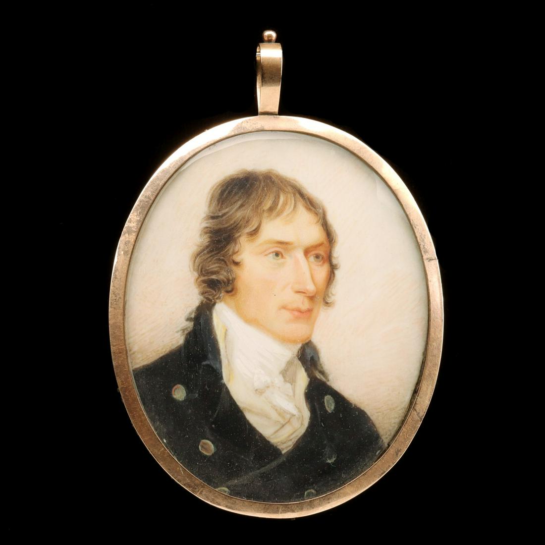 FINE 19TH C. MINIATURE PORTRAIT OF A GENTLEMAN (1 of 9)