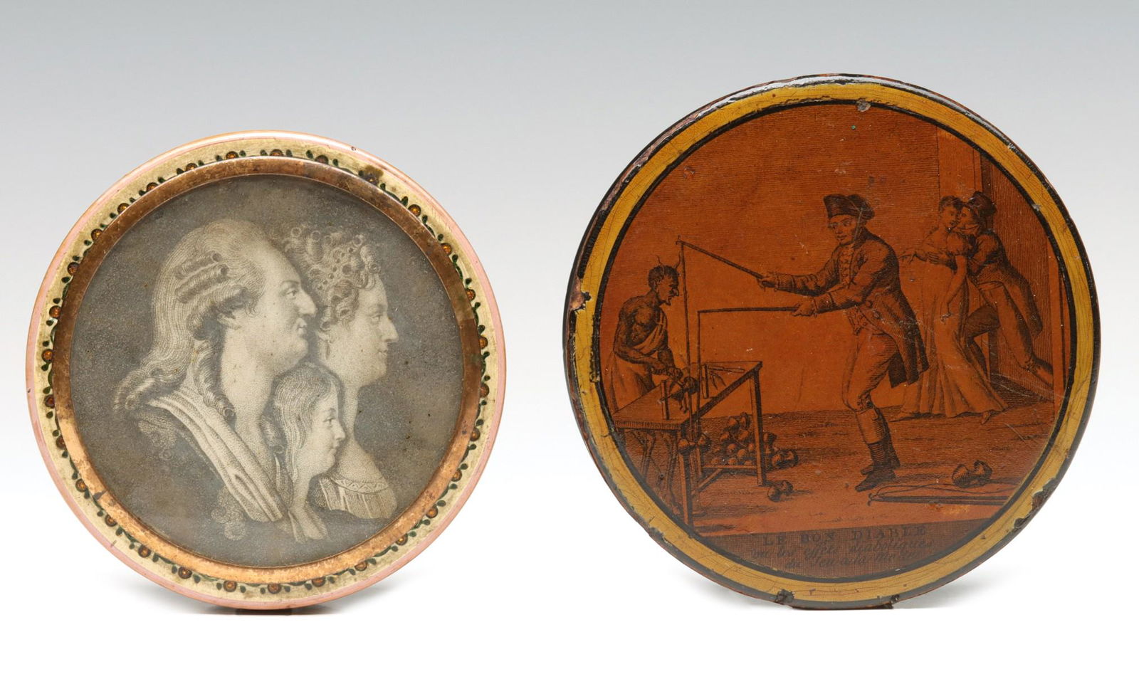 TWO 19TH C. SNUFF BOXES WITH ENGRAVINGS (1 of 11)