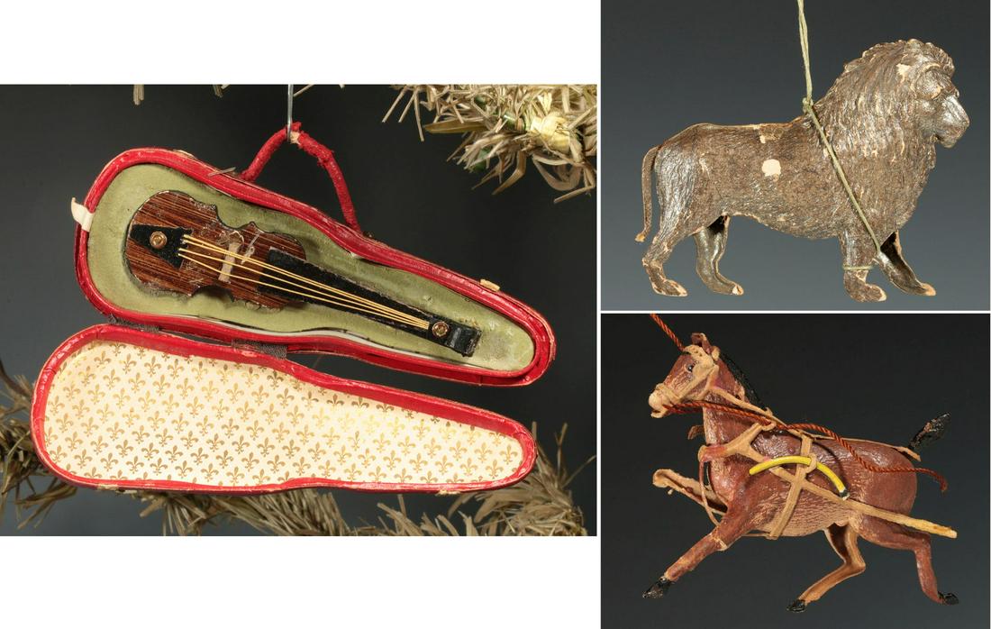 A COLLECTION OF DRESDEN CHRISTMAS ORNAMENTS CIRCA 1900 (1 of 20)