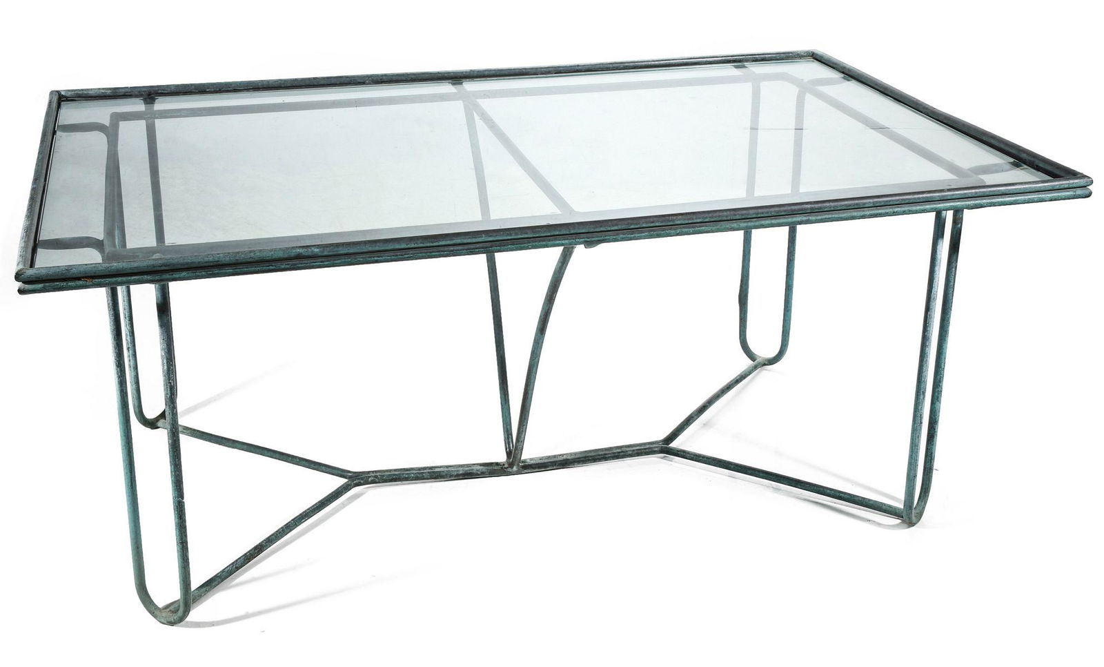 AN EXCEPTIONAL WALTER LAMB BRONZE DINING TABLE (1 of 8)